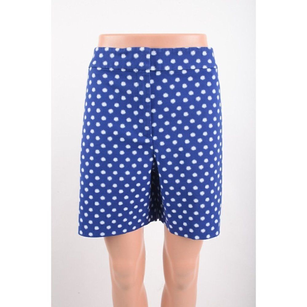 Boden Womens Richmond Shorts UK 20 US 16 Blue Lapis Spot Stars Pockets NWT